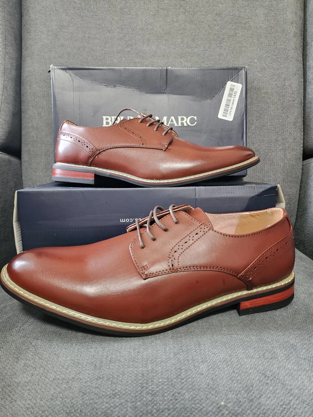 10W Men’s Brown Bruno Marc Dress Shoes - Lace-Up Oxfords